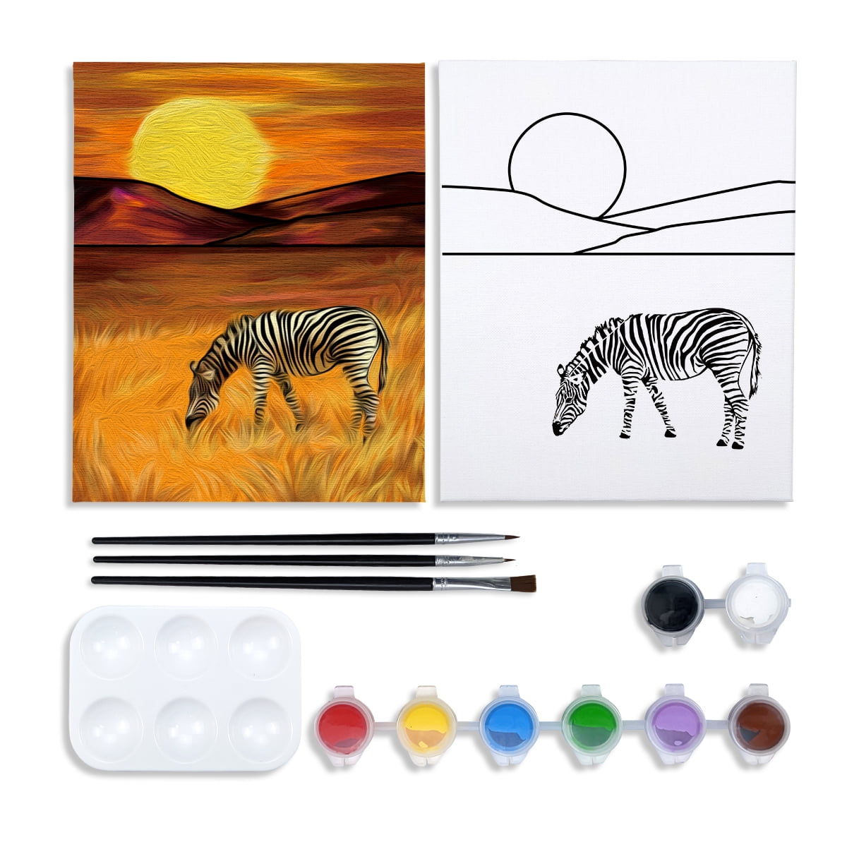 VOCHIC Canvas Painting Kit Pre Drawn Canvas Painting Kit for Adults Sip