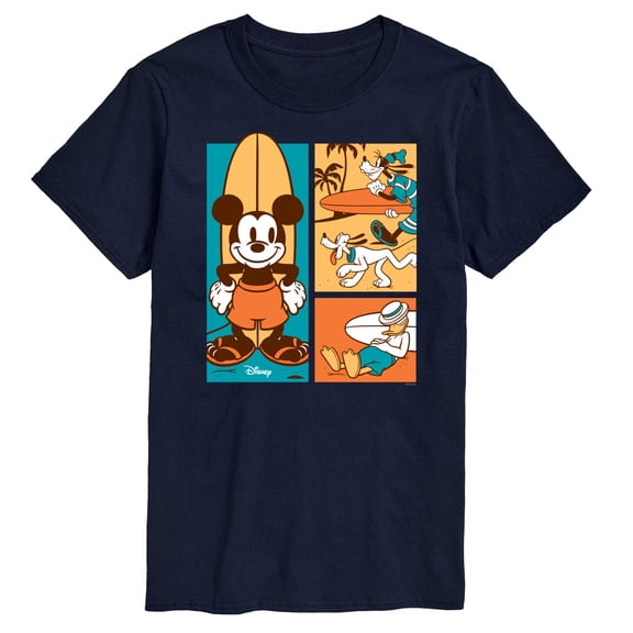 Disney - Mickey & Friends - Donald Duck, Goofy, & Pluto - Sun, Sand, & Surf - Men's Short Sleeve Graphic T-Shirt
