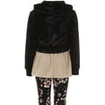 thumbnail image 2 of Big Girl 4 Pieces Jacket Tank Top Legging Necklace Winter Girls Pant Set Black 8 JKS 2099 BNY Corner, 2 of 4