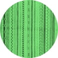 thumbnail image 1 of Ahgly Company Indoor Round Abstract Emerald Green Modern Area Rugs, 3' Round, 1 of 4