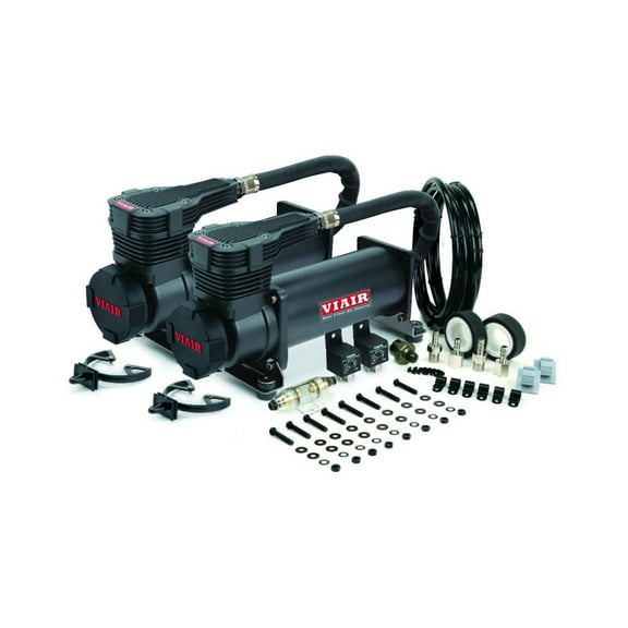 Viair Dual 485C 12 Volt 200 PSI Chrome Air Accessories Compressor Kit Value Pack