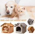 thumbnail image 5 of QHUDLV Cute Bear Shape Cat Bed Cave Indoor Cat House with Removable Cushion, 5 of 9
