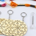 thumbnail image 4 of Billuyoard 10 piezas de llavero de estilo Rangoli, decoración variada, etiquetas de madera, artes y manualidades para mochila, bolso, monedero, Kits Artesanía Billuyoard HA012698-00, 4 of 6