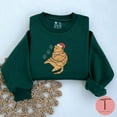 thumbnail image 2 of EMBROIDERED Christmas Orange Cat Sweatshirt, Funny Orange Cat Embroidered Sweatshirt, Cat Mom Cute Gift, Christmas Sweater for Women, 2 of 5