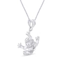 thumbnail image 2 of AFFY Frog Pendant Necklace In 14K White Gold Plated 925 Sterling Silver 18" Chain, 2 of 2