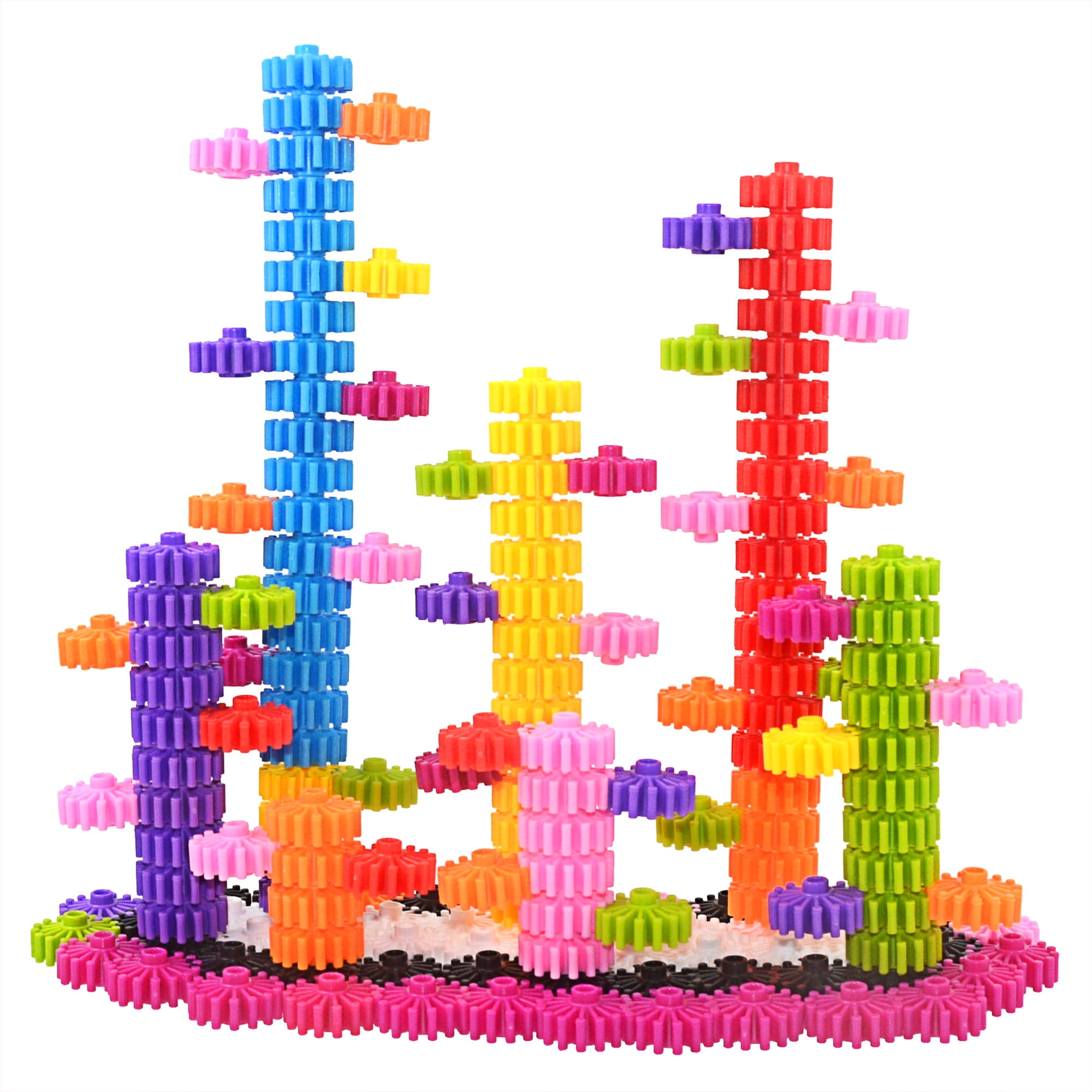 Gears Interlocking Learning Set, Building Kits STEM Construction Toy - 180 Pcs