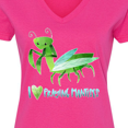 thumbnail image 4 of Inktastic I Love Praying Mantises Women's V-Neck T-Shirt, 4 of 5