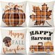 thumbnail image 1 of Juego de 4 fundas de almohada de otoño de 18.0 x 18.0 in, otoño de calabaza, arce feliz otoño, búfalo a cuadros al aire libre, fundas de almohada de granja de Acción de Gracias para decoración del sofá del hogar oso de fresa Electrónica, 1 of 5