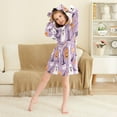thumbnail image 3 of FORMRS Kids Bathrobe Unisex Hooded Robe Toddler Pajamas Sleepwear, Size 2-3T, Purple Cute Halloween, 3 of 7
