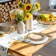 thumbnail image 4 of Sunflowers Round 15 Inch Placemats Set of 4, Eucalyptus Leaves Spring Floral Summer Botancial HeatResistant Non Slip Place Mats for Dining Table, Wipeable Braided Kitchen Table Mats for Housewarming, 4 of 9