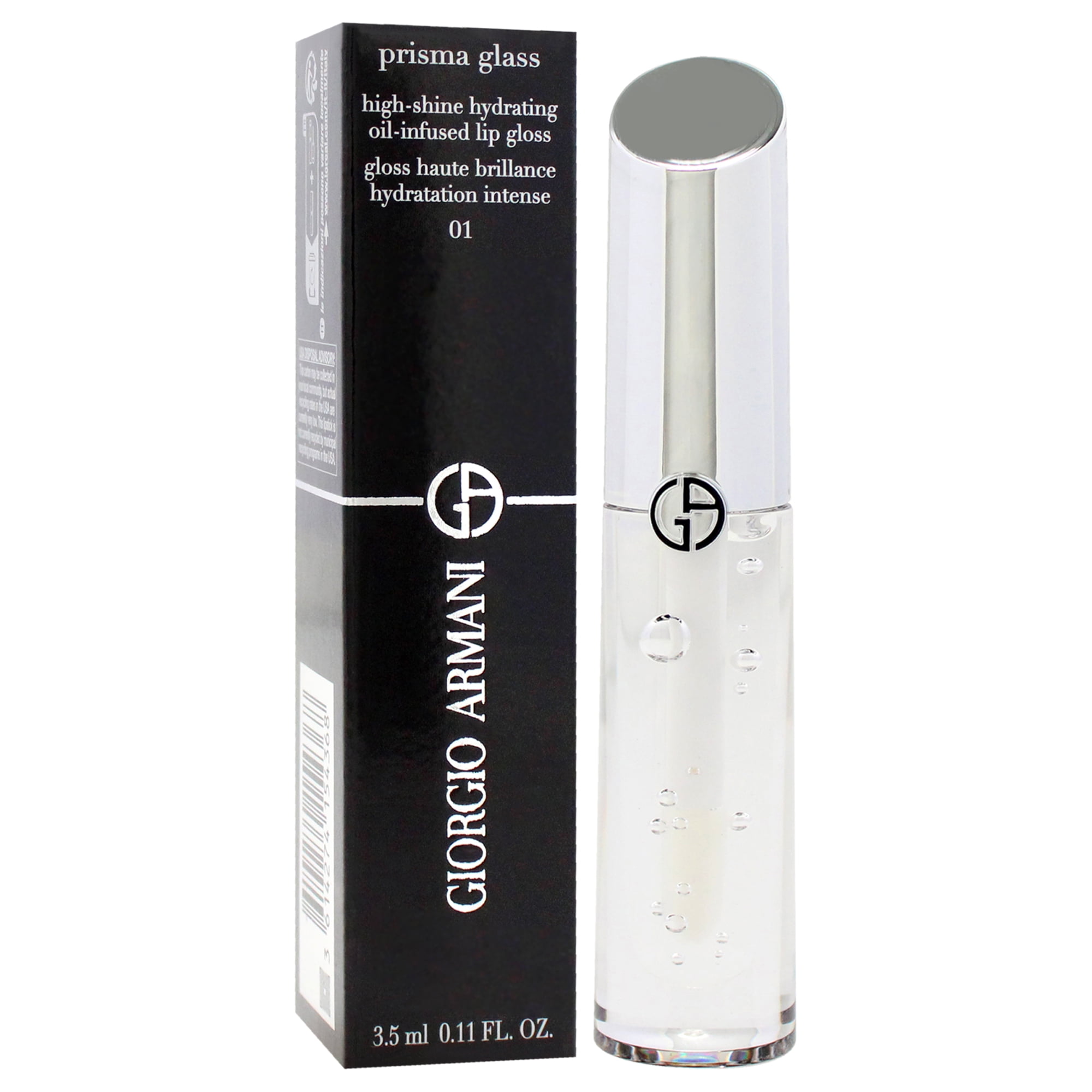 Giorgio Armani Prisma Glass Lip Gloss - 01 Clear Shine , 0.11 oz Lip Gloss