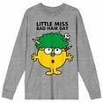 thumbnail image 5 of Mr Men & Little Miss Little Miss Bad Hair Day Women's Heather Gray Long Sleeve Crew Neck Tee-Medium, 5 of 7