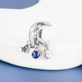 thumbnail image 2 of 925 Sterling Silver Moon Face Triple Dangle Charm for Bracelet Charms Bangle Pendant Jewelry, 2 of 3