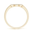 thumbnail image 2 of ANGARA Natural Tapered-Shank Diamond Peace Sign Ring in 14K Yellow Gold for Women (Size-1.25mm| Color-K| Clarity-I3) | April Birthstone, Anniversary, Jewelry Gift for Women | Natural Diamond Ring, 2 of 7