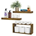 thumbnail image 7 of Sorbus Floating Shelves for Wall Set of 3 - Bathroom Shelves for Wall Storage, Over Toilet, Bedroom, Farmhouse, Wall Decor - 2 Floating Shelves with Invisible Brackets & 1 Rectangular Box, 7 of 7