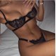 thumbnail image 1 of Conjunto de Sujetador de encaje de 4 piezas de varios estilos, sujetador con aros + bragas de liga, conjunto de ropa interior, conjunto de lencería Sexy para mujer, ropa interior Sexy para mujer Tan Jianjun unisex, 1 of 2