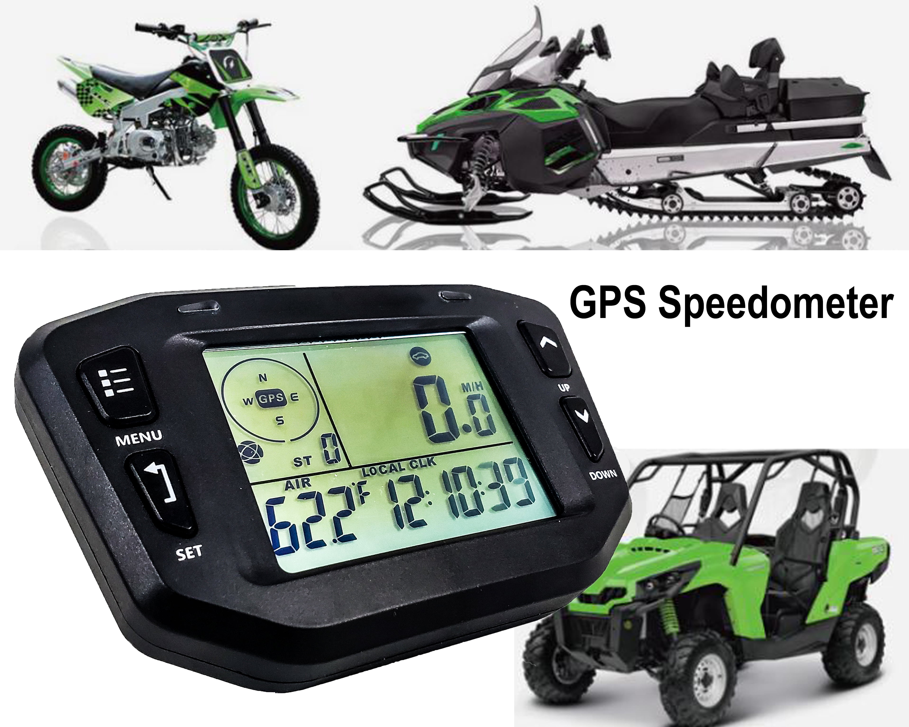 GPS Speedometer with engine temp and battery meter