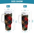 thumbnail image 6 of Yayeee 40oz Stainless Steel Tumbler with Straw and Handle Double-Wall Insulated Travel Water Bottle, Dark Tartan Pattern, 6 of 8