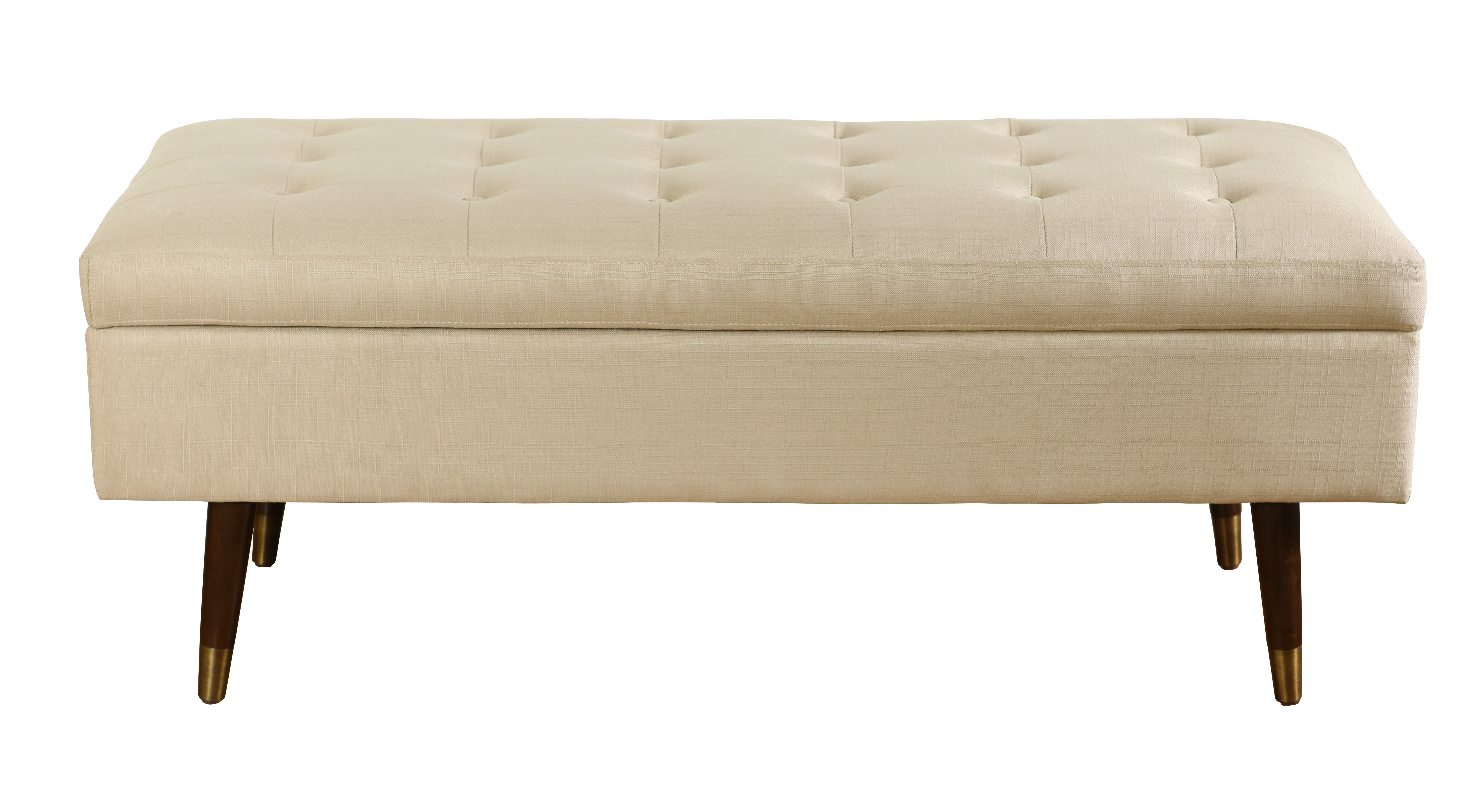 Roxie Rose Tufted Storage Bench Cream