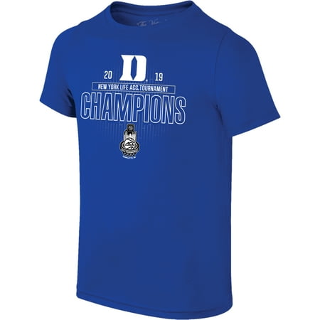 Devils Ncaa Locker Room Duke Blue Devils Youth 2019 ACC Men's Basketball Conference Tournament Champions Locker Room T-Shirt - Royal ()