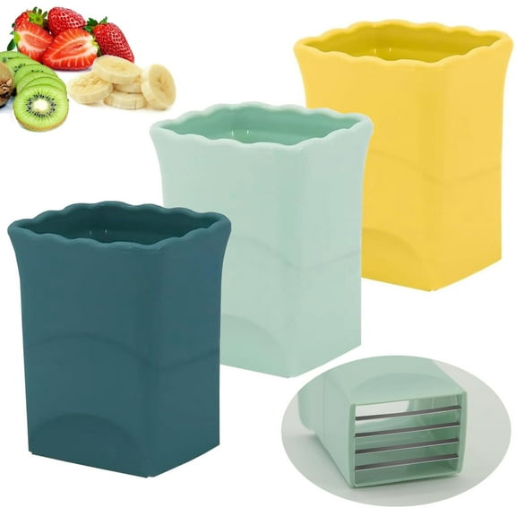 3 PCS Cup Slicer, 2025 New Egg Stainless Steel Strawberry Slicer, Egg Slicers, Strawberry Cutter, Premium Quickly Making Vegetable Salad Cutter, Craft Fruit Kitchen Tool