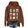 thumbnail image 1 of Women's Rugby Print Hooded Sweatshirt For Casual Wear Sports Activities And Everyday Comfortable Style, 1 of 3
