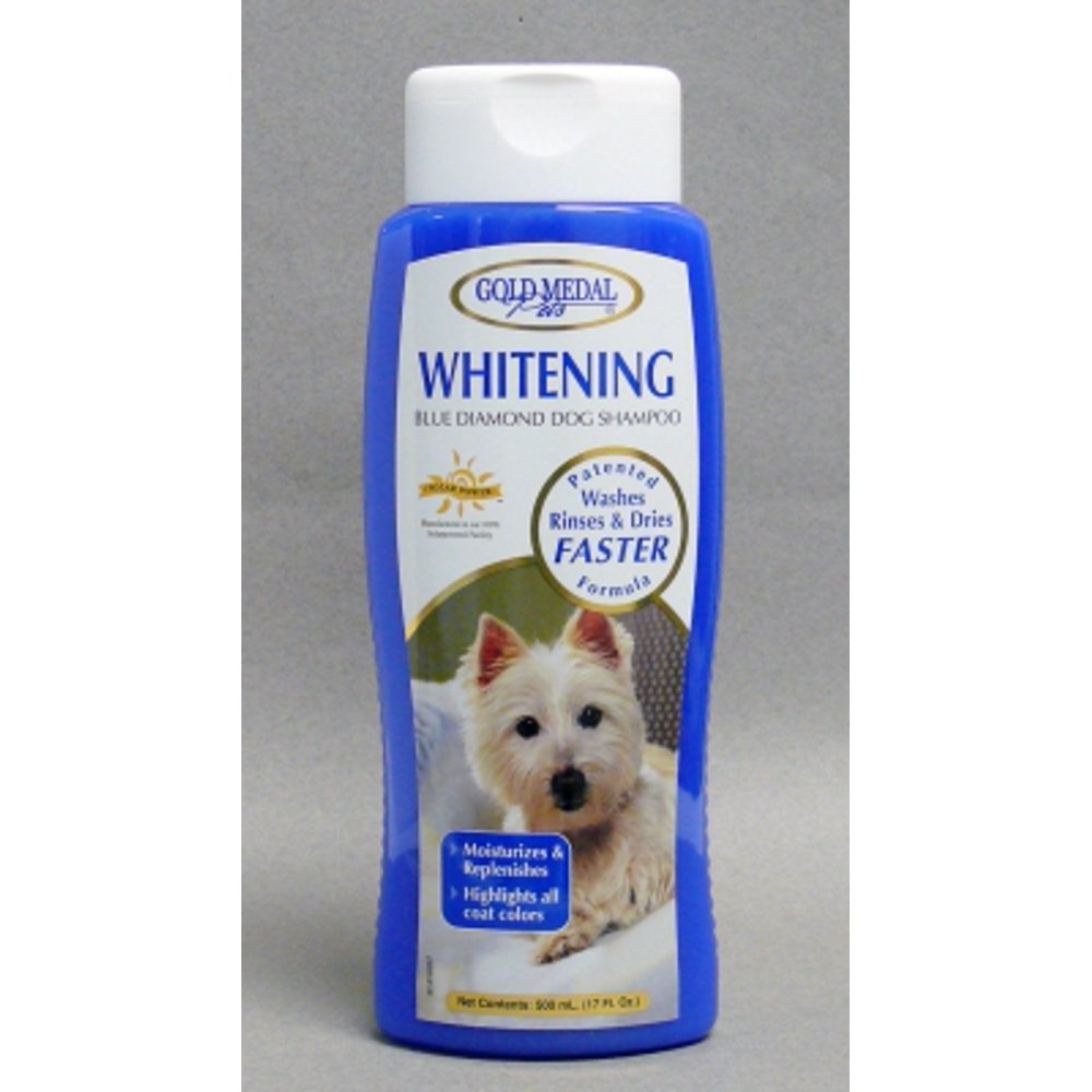 Gold medal whitening blue diamond dog shampoo with cardoplex, 17oz
