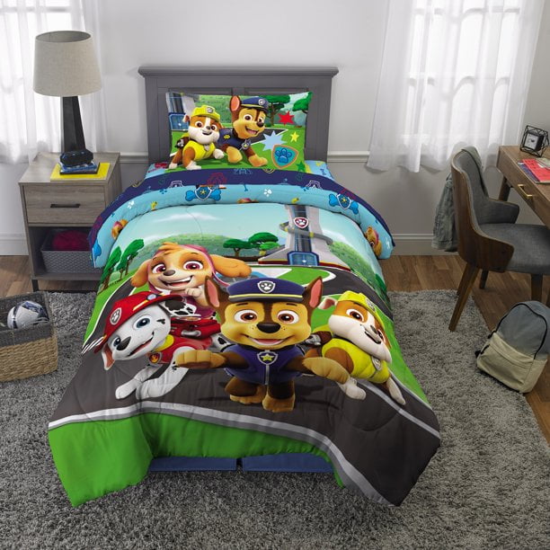 Paw Patrol Twin Comforter & Sheet Set (4 Piece Bed in A Bag)