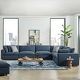 thumbnail image 1 of Modway Commix 6 Piece Down Filled Overstuffed Sectional Sofa Set in Azure, 1 of 9