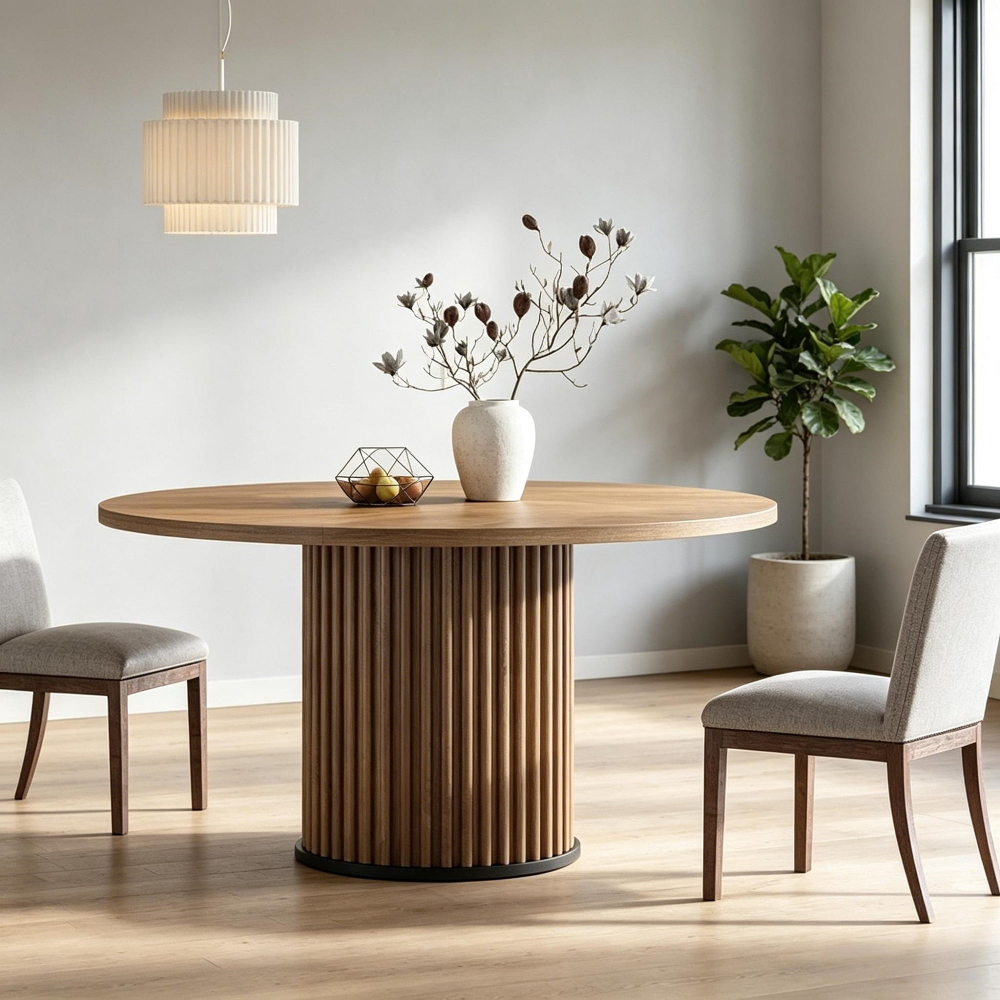 Round Dining Table, Seats 6