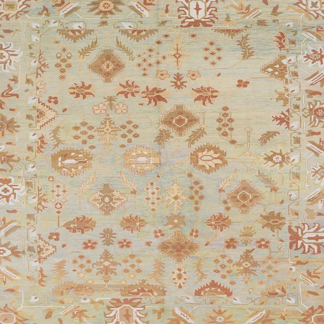 Ahgly Company Tapis d'Intérieur Carrés Abstraits Brun Sable Brun Zone Orientale, 5' Carré