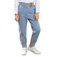 thumbnail image 2 of Nilvkv Girls Sweatpants, Kids Pants, Fleece-Lined Cuffed Joggers with Elastic Waist Pockets and Seamless Finish for School and Fall Wear Blue 11-12 Years, 2 of 8