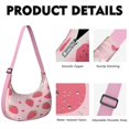 thumbnail image 2 of Crescent Bag for Commuter Office Workers Tote Bags with Adjustable Strap Strawberry Cute, 2 of 5