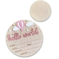 lixuesong Nursery Wall Plaques With Customizable Baby Birth Detail Safe Newborns Announcement Sign For Home Decoration