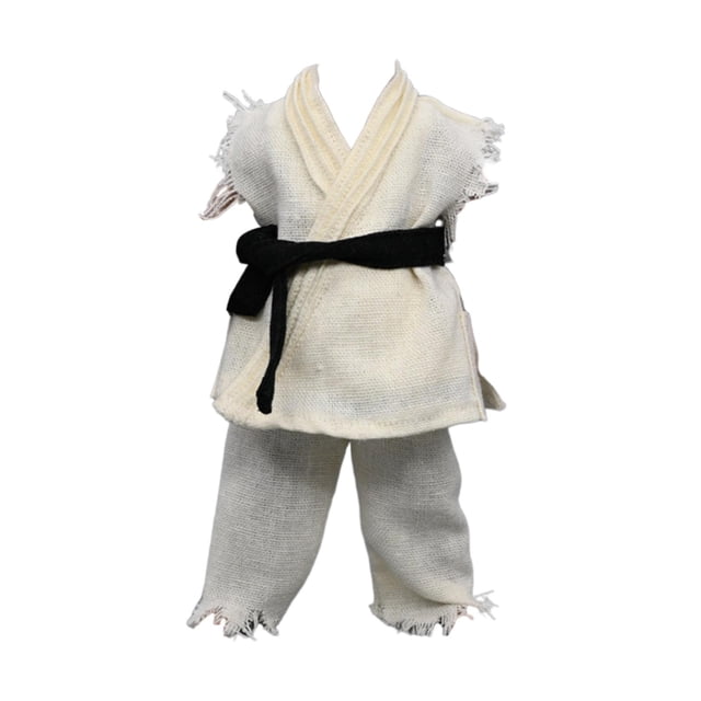 Ropa en miniatura para figuras articuladas a escala 1:12: uniforme de judo de moda, top, Blanco