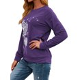 thumbnail image 3 of ZXSXSY Womens Dandelion Sweatshirts Casual Crewneck Pullover Tops Long Sleeve Graphic Tee Shirts, 3 of 9