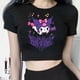 thumbnail image 2 of Top corto Kawaii Kuromi de dibujos animados para mujer, camiseta recortada Sanrio Kuromi, camiseta de Manga, camiseta estampada, ropa de calle, camisetas para mujer, 2 of 6