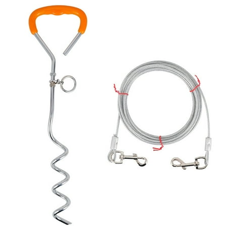 

1Set Pet Outdoor Fixing Stake Pulling Rope Outdoor Pet Stake Spiral Stake White