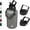 Gray, variant on BJPKPK Half Gallon Insulated Water Bottles with Straw Lid,64oz Large Water Bottle,Stainless Steel Water Bottles with 3 Lids and Paracord Handle, Water Bottle for Hot & Cold Liquid, Gray