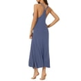 thumbnail image 3 of INSPIRE CHIC Women's Pajama Dress Slip Round Neck Cross Back Camisole Long Nightgowns XS Blue, 3 of 6