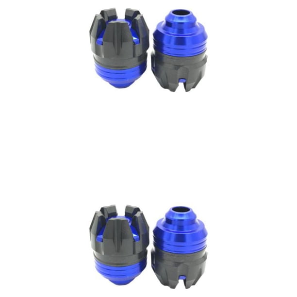Riwesomey 2X Copas de eje de pieza reemplazada de horquilla delantera a prueba de golpes profesional instalar fácilmente dureza de superficie Azul 2piezas