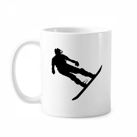

Sports Ski Board Skiing Player Mug Pottery Cerac Coffee Porcelain Cup Tableware