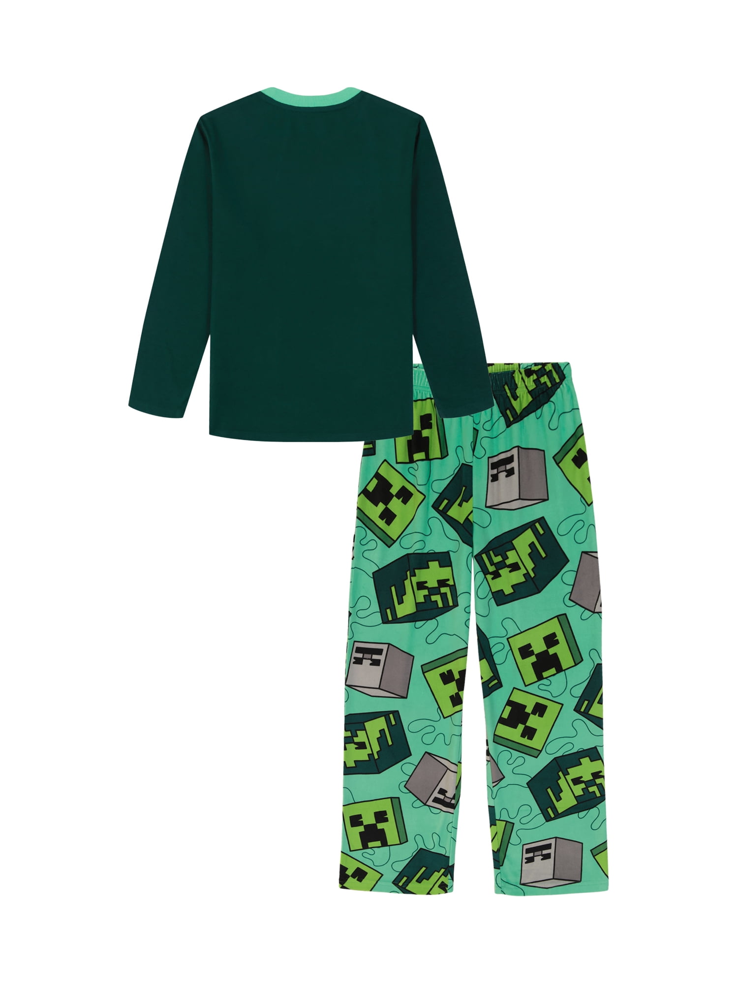 Minecraft Boys Long Sleeve Top and Pants Pajama Set, 2-Piece, Sizes 4-16