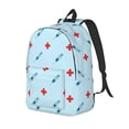 thumbnail image 1 of Easygdp Syringe And Red Cross Mochila de Lona Resistente para Laptop, Compatible con Laptops de 15 a 17 pulgadas, Ideal para Escuela, Trabajo y Viajes-Medium, 1 of 5