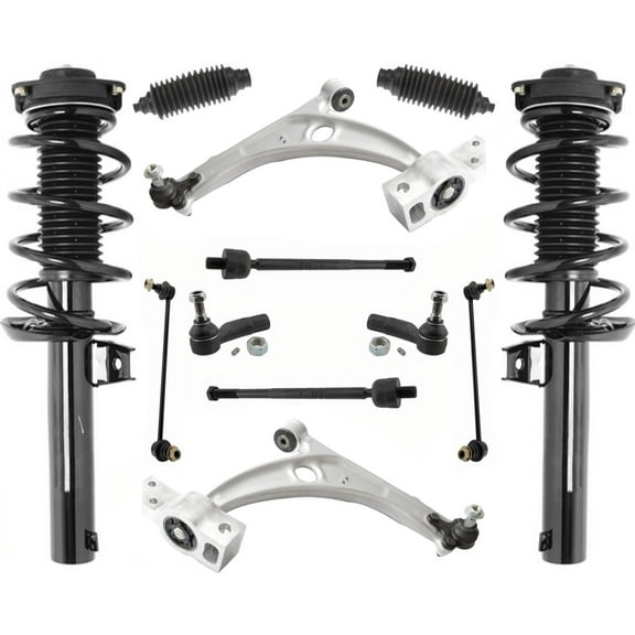Front Struts Lower Control Arms Tie Rods & Links For Volkswagen Tiguan 09-2010