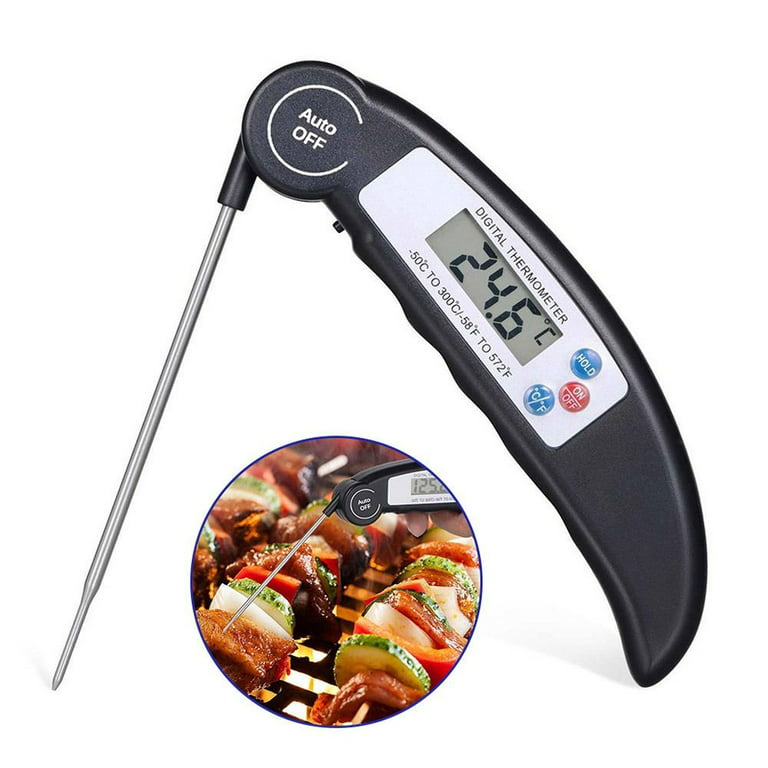 Heldig Digital kitchen thermometer Household thermometer Oven thermometer  Cooking thermometer, long probe, corrosion protection, ° C / ° F switchable