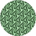 thumbnail image 1 of Ahgly Company Indoor Round Patterned Dark Forest Green Area Rugs, 6' Round, 1 of 1