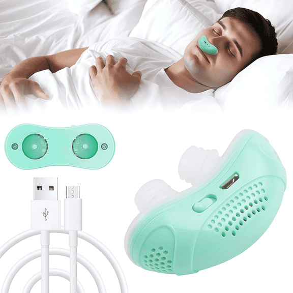 LHYXU Electric Anti Snoring Device Green Effective Snoring Prevention 1-Count