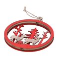 thumbnail image 4 of Basswood Ornament 3 Dimensional Bulb Pendant Indoor Decoration for Merry ChristmasDouble Deer Type, 4 of 8