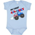 thumbnail image 3 of Inktastic My First Fourth of July Monster Truck Boys or Girls Baby Bodysuit, 3 of 5